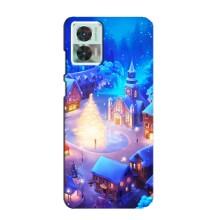 Рождественские Чехлы для Motorola Edge 30 Neo (VPrint) (Рождественский город)