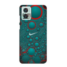 Силиконовый Чехол на Motorola Edge 30 Neo с картинкой Nike (Найк зеленый)