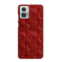 Текстурный Чехол Louis Vuitton для Моторола Мото едж 30 нео – Красный ЛВ