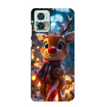 Яскравий чохол для Motorola Edge 30 Neo з Зимові Оленята – Олень з шарфом
