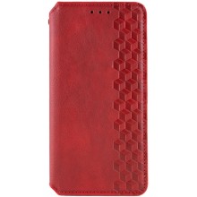 Кожаный чехол книжка GETMAN Cubic (PU) для Motorola Edge 40 – Красный