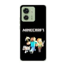 Чохол Майнкрафт на Motorola Edge 40 (AlphaPrint) Minecraft