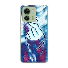 Чехол с принтом для Motorola Edge 40 (AlphaPrint - Знак сердечка)
