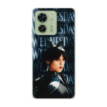 Чехлы Венсдей на Motorola Edge 40 Уэнсдей (AlphaPrint) (Уэнздей кошка)