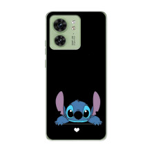 Чехол с принтом Стич на Motorola Edge 40 – Стич на черном