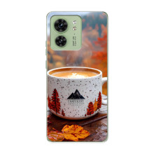 Чехол с уникальным дизайном «Осень с кофе» для Motorola Edge 40 – Кофе на природе