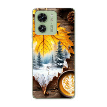 Чехол с уникальным дизайном «Осень с кофе» для Motorola Edge 40 – Осенне-зимнее кофе