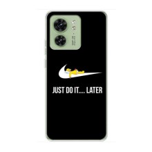 Силиконовый Чехол на Motorola Edge 40 с картинкой Nike (Later)