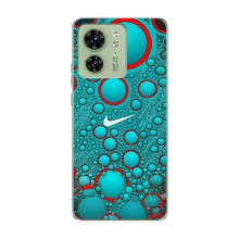 Силиконовый Чехол на Motorola Edge 40 с картинкой Nike (Найк зеленый)