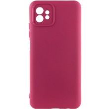 Чохол Silicone Cover Lakshmi Full Camera (A) для Motorola Moto G32 – Бордовий