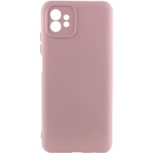 Чехол TPU GETMAN Liquid Silk Full Camera для Motorola Moto G32 (Розовый)