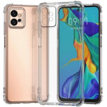 TPU чохол GETMAN Ease logo посилені кути Full Camera для Motorola Moto G32 – Прозорий