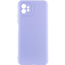 Чехол TPU GETMAN Liquid Silk Full Camera для Motorola Moto G32 – Сиреневый