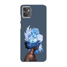 Чехлы (ART) Цветы на Motorola MOTO G32 (VPrint) (Цветы на голове)