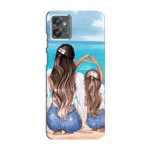 Чехол с печатью для Motorola MOTO G32 - (Мама с ребенком) (AlphaPrint) (Мама с доченькой)