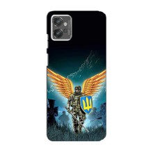 Чехлы с картинкой ЗСУ для Motorola MOTO G32 (AlphaPrint) (Солдат ЗСУ)