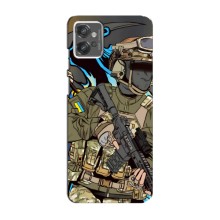 Чехлы с картинкой ЗСУ для Motorola MOTO G32 (AlphaPrint) (Воин ВСУ)