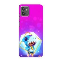 Чохол Бравл Старс для Motorola MOTO G32 – Леон у костюмі Акули