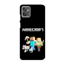 Чехол Майнкрафт на Motorola MOTO G32 (AlphaPrint) Minecraft (герои Minecraft)