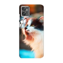 Чехол на Мото G32 с Котами (VPrint) (Котик с бабочкой)