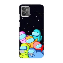 Чехол Амонг Ас для Motorola MOTO G32 (AlphaPrint) (Скины в космосе)