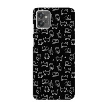 Чехол с принтом для Motorola MOTO G32 (AlphaPrint) Модные коты (Меленькие котики)