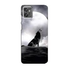 Чохол з Вовком на Motorola MOTO G32 – Вовк і місяць