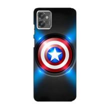 Чехол с Щитом Капитана Америки на Motorola MOTO G32 – Яркий Щит Капитана