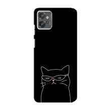 Чехол с рисунком кот на Motorola MOTO G32 (Равнодушный кот)
