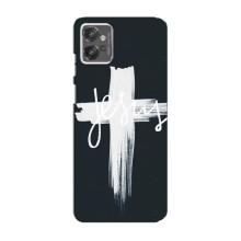 Чехлы для Моторола Мото джи 32 (Крест Иисуса) (Jesus)