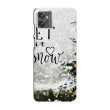 Новогодние, Праздничные Чехлы для Motorola MOTO G32 - 2024 год (Let it snow)