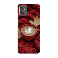 Чехол с уникальным дизайном «Осень с кофе» для Motorola MOTO G32 – Кофе на пледе