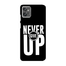 Силиконовый Чехол на Motorola MOTO G32 с картинкой Nike (Never Give UP)