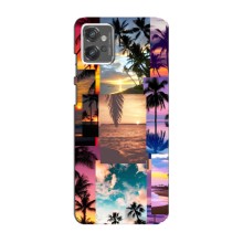 Силиконовый чехол с КАРТИНКАМИ лето для Motorola MOTO G32 (AlphaPrint) (Летний отпуск)