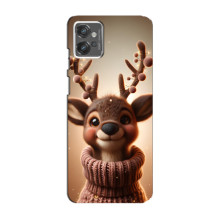 Яскравий чохол для Motorola MOTO G32 з Зимові Оленята – Олень в светрі