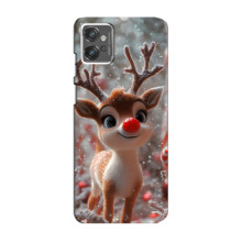 Яркий чехол для Motorola MOTO G32 с Зимними Оленятами