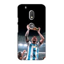 Чехлы Лео Месси Аргентина для Motorola Moto G4 Plus (Счастливый Месси)