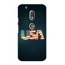 Чехол Флаг USA для Motorola Moto G4 Plus (USA)