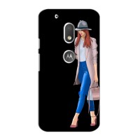 Чехол с картинкой Модные Девчонки Motorola Moto G4 Plus (Девушка со смартфоном)
