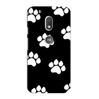 Бампер для Motorola Moto G4 Plus с картинкой "Песики" – Следы собак