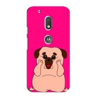 Чехол (ТПУ) Милые собачки для Motorola Moto G4 Plus – Веселый Мопсик