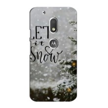 Новогодние, Праздничные Чехлы для Motorola MOTO G4 Plus - 2024 год – Let it snow