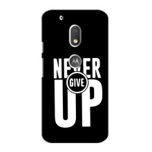Силиконовый Чехол на Motorola MOTO G4 Plus с картинкой Nike – Never Give UP