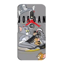 Силиконовый Чехол Nike Air Jordan на Мото Джи 4 Плюс – Air Jordan