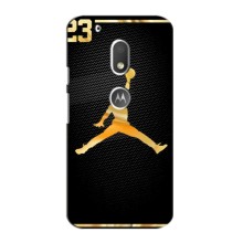 Силиконовый Чехол Nike Air Jordan на Мото Джи 4 Плюс (Джордан 23)