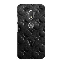 Текстурный Чехол Louis Vuitton для Мото Джи 4 Плюс – Черный ЛВ