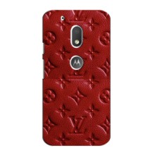 Текстурный Чехол Louis Vuitton для Мото Джи 4 Плюс – Красный ЛВ