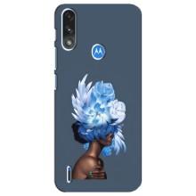 Чехлы (ART) Цветы на Motorola E7 Power (VPrint) (Квіти на голові)