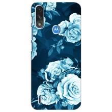 Чехлы (ART) Цветы на Motorola E7 Power (VPrint) (Блактині бутони)