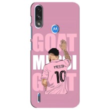 Чехлы Лео Месси в Майами на Motorola E7 Power (GOAT MESSI)